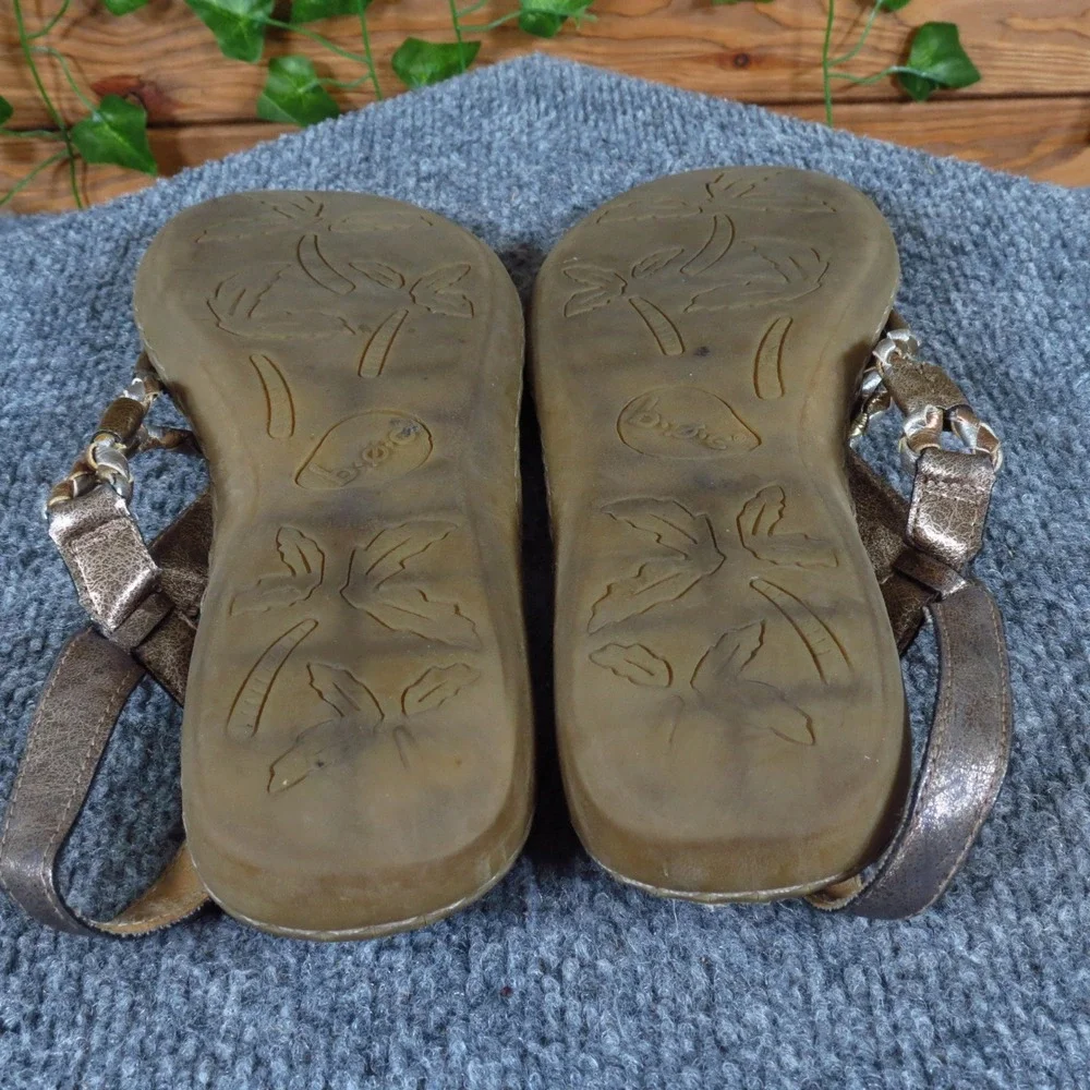 B.O.C. Kesia Women Sandal Size 9 Casual Comfort Bronze‎ Metallic Braided Thong